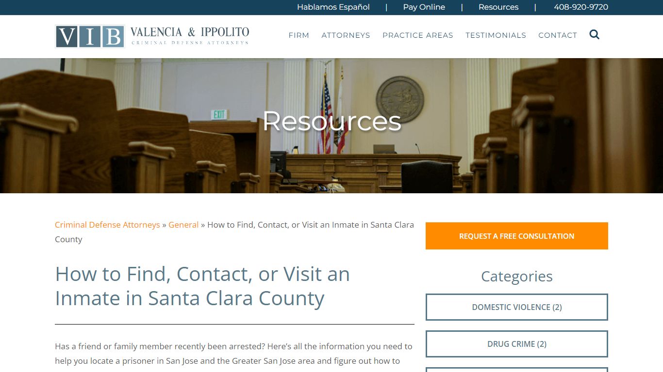 How to Find, Contact, or Visit an Inmate in Santa Clara County - VIB Law